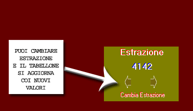 Potrai comodamente cambiare estrazione e vedere i risultati aggiornati